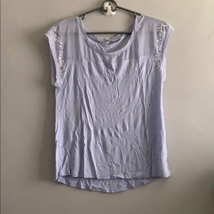 Light blue top